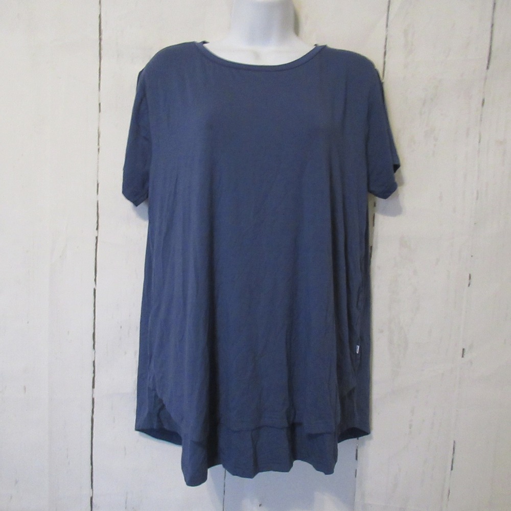 New Little Sleepies Nursing Top L Blue T Shirt Buttery Soft Bamboo